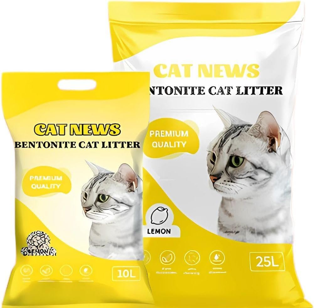 Pack of 5 Cat New Premium Cat Litter Lemon Fragrance 10Ltr