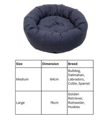 Danish Design Allsorts Arran Navy Donut Bed for Dogs