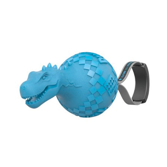 Gigwi Dinoball T-Rex 'Push To Mute' Lake Blue - Light Blue
