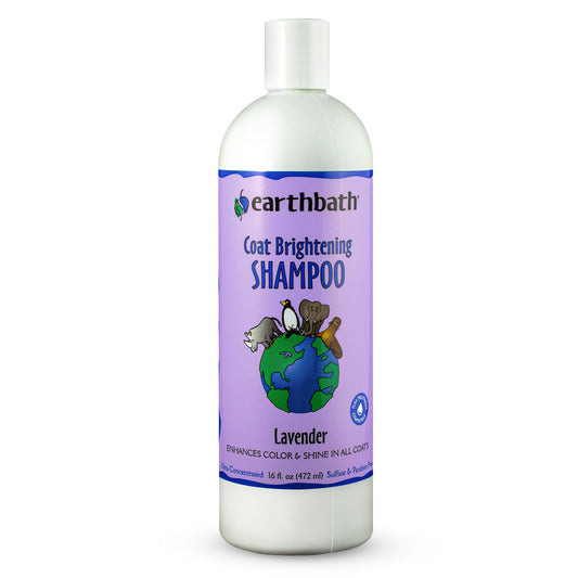 earthbath® Coat Brightening Shampoo Lavender Enhances Color &amp; Shine in All Coats Made in USA 16 oz