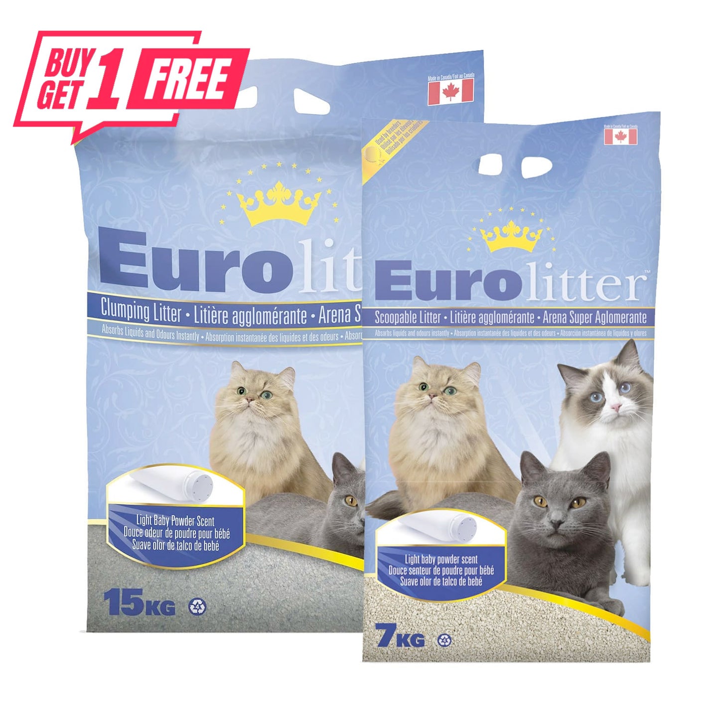 Eurolitter Premium Cat Litter - Babypowder