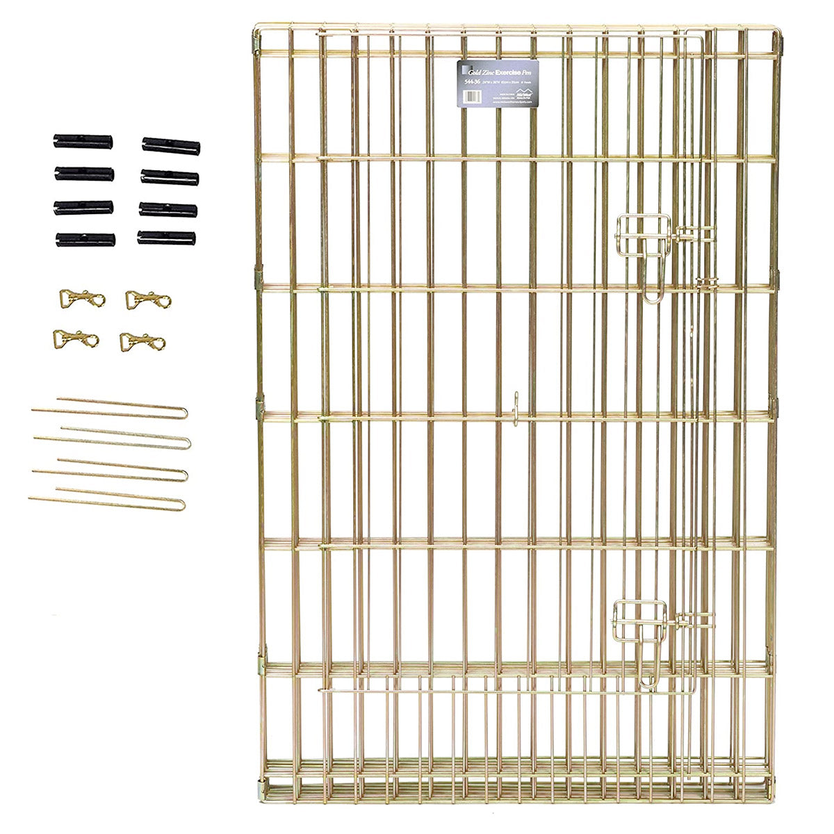 MidWest Foldable Exercise Pen With Door - Gold Zinc