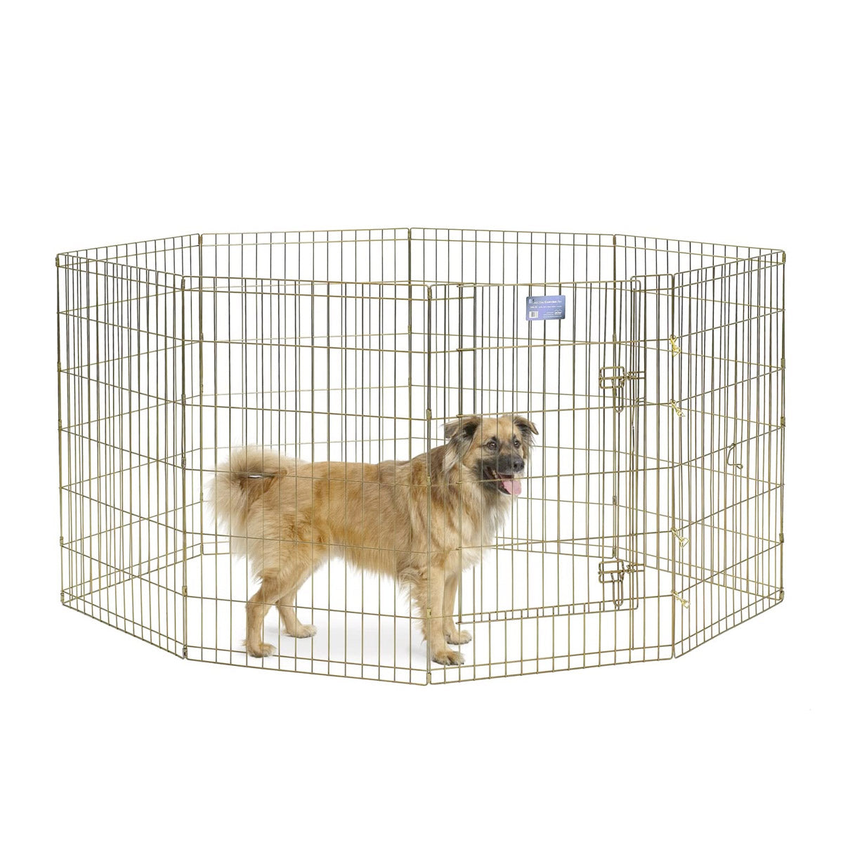 MidWest Foldable Exercise Pen With Door - Gold Zinc - 36 inch