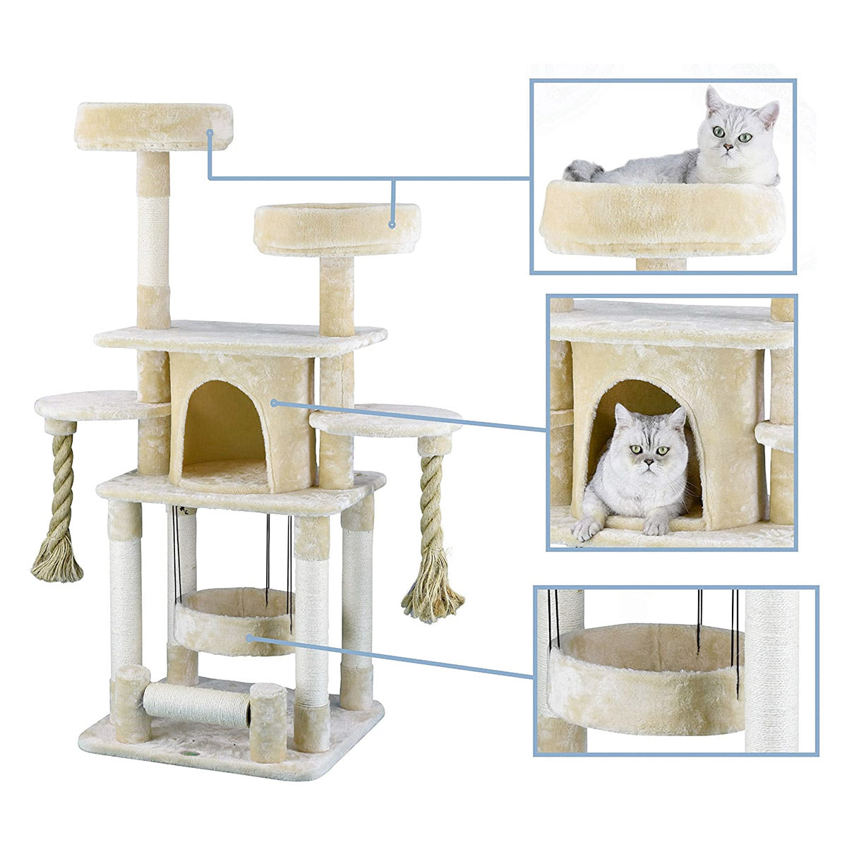 57.5" Jungle Rope Cat Tree