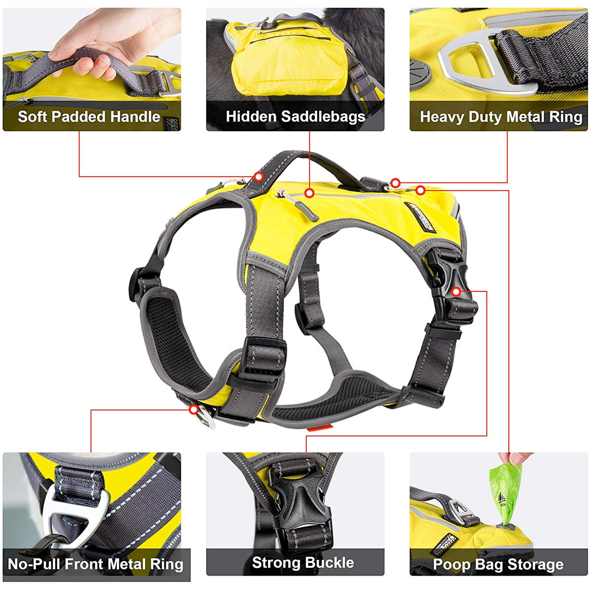 Fida Dog Harness - Yellow