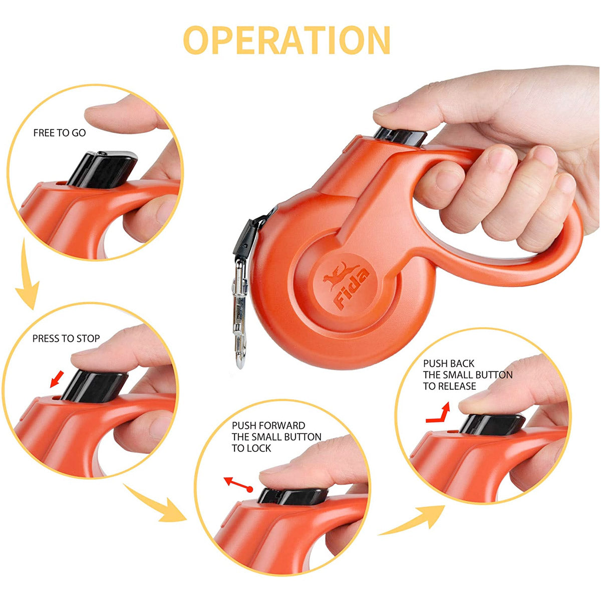 Fida Retractable Dog Leash Heavy Duty (Styleash Series)