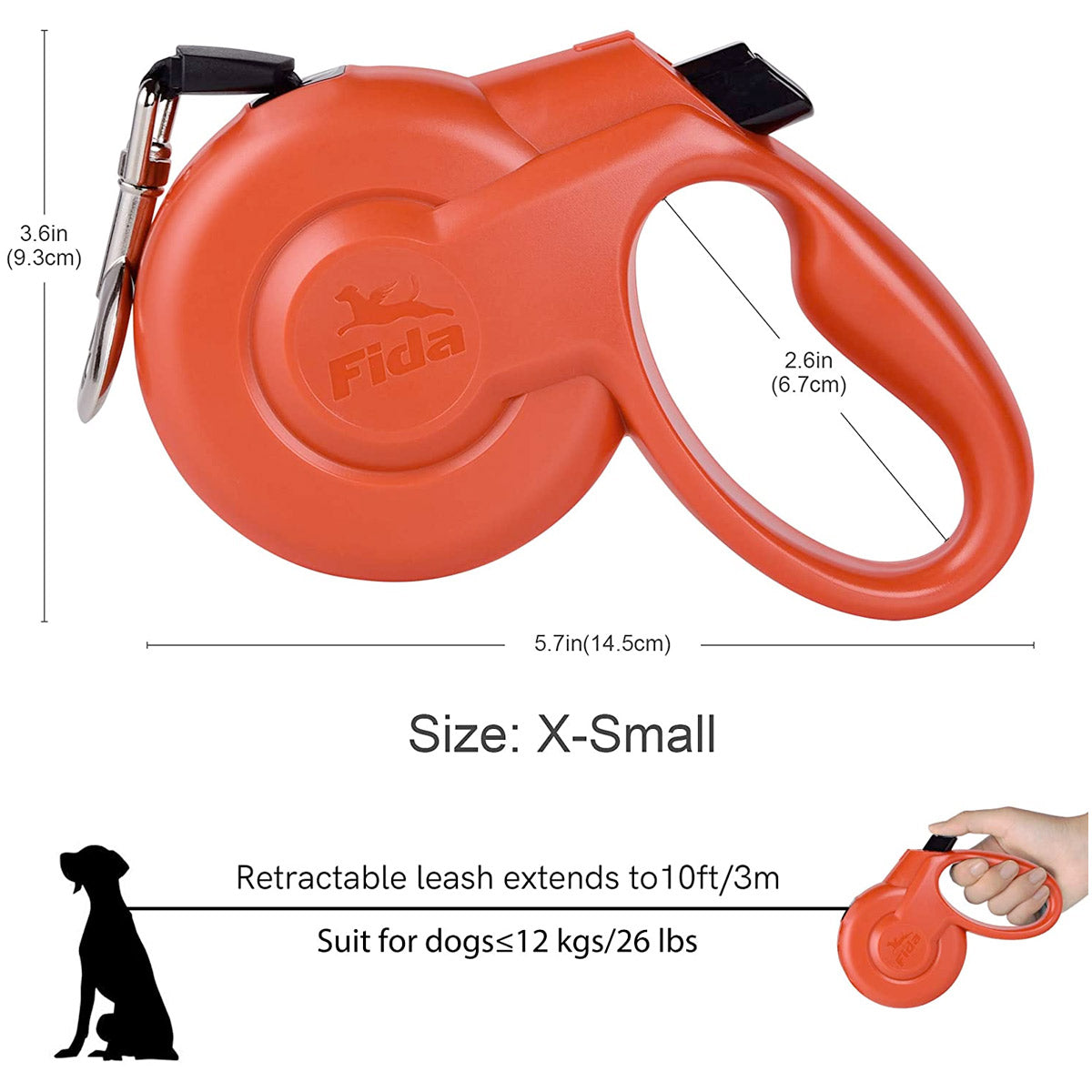 Fida Retractable Dog Leash Heavy Duty (Styleash Series)
