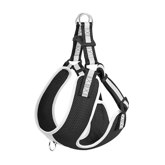 Fida Step-in Dog Harness - Reflective - Black, L
