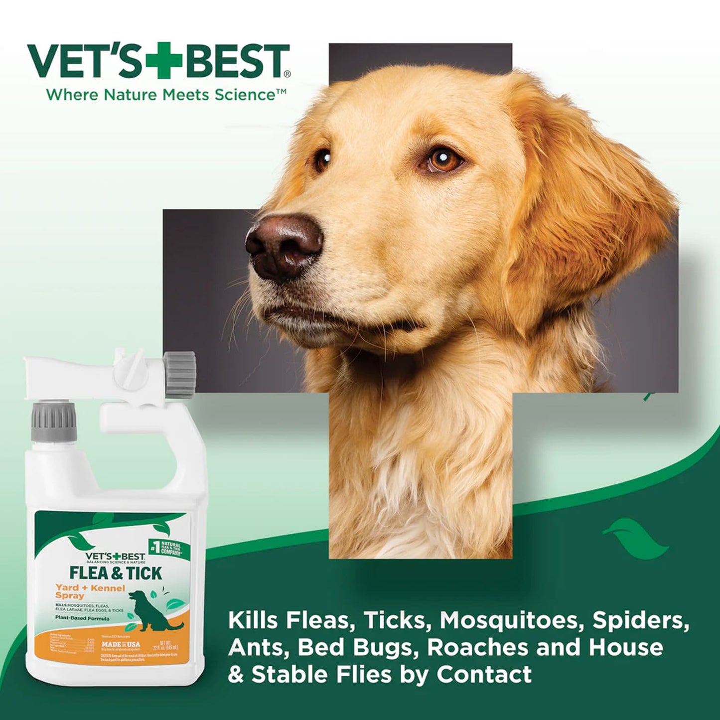 Vet's Best Flea + Tick Yard & Kennel Spray  (32 oz)