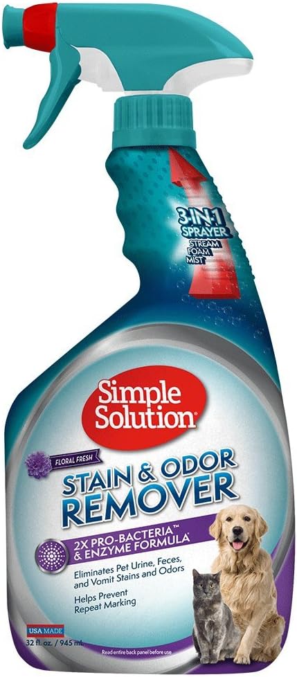 Simple Solution Pet Stain & Odor Remover Floral Fresh Scent - 32OZ