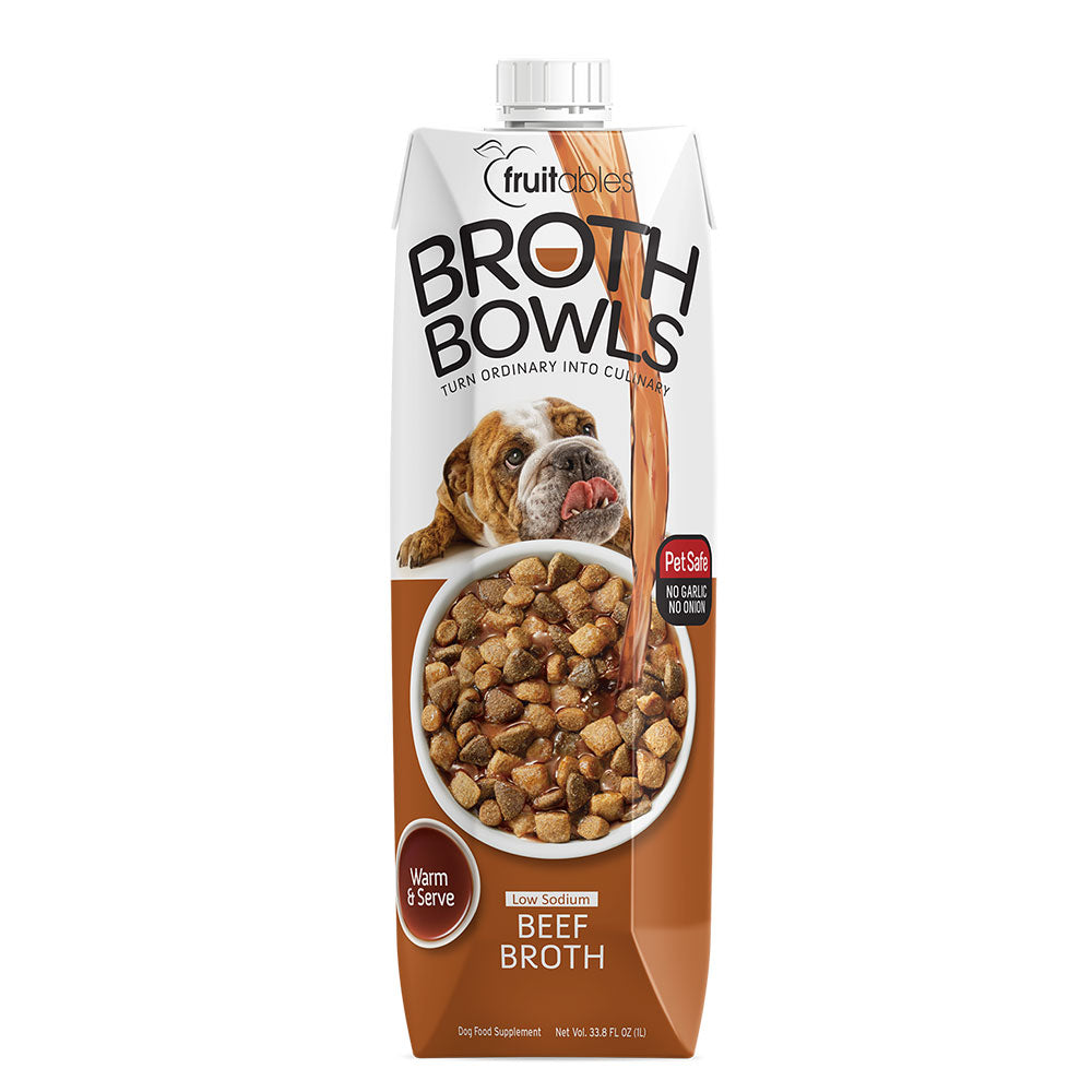 Fruitables Broth Bowls Beef DOG 1 LT