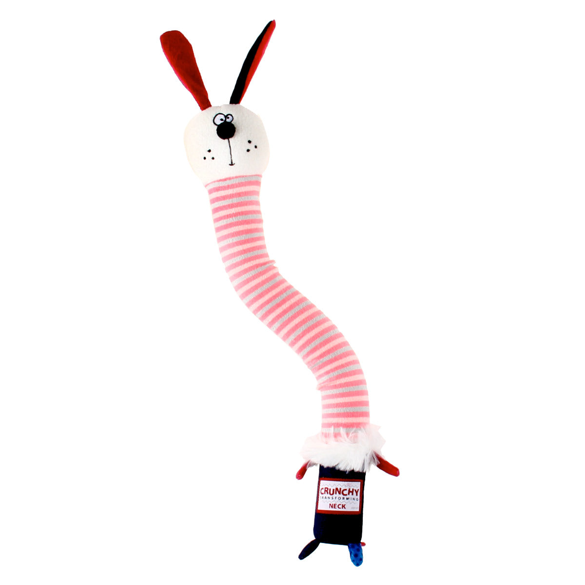 GiGwi Crunchy Neck 'Plush Friendz' Rabbit with Bone  &  Squeaker - Small