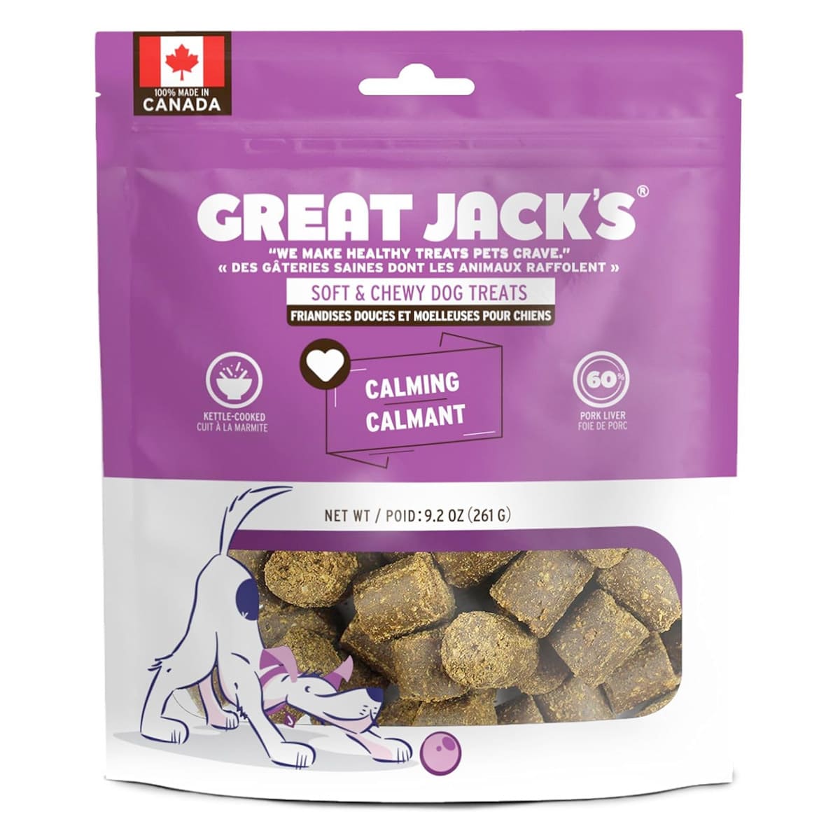 Great Jack's Functional Calming Grain-Free Dog Treats 9.2oz / 261gm