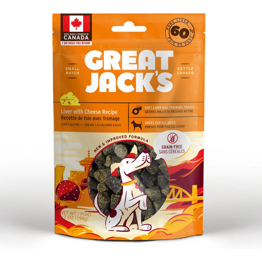 Great Jack's Liver with Cheese Recipe Grain-Free Dog Treats 7oz / 198gm