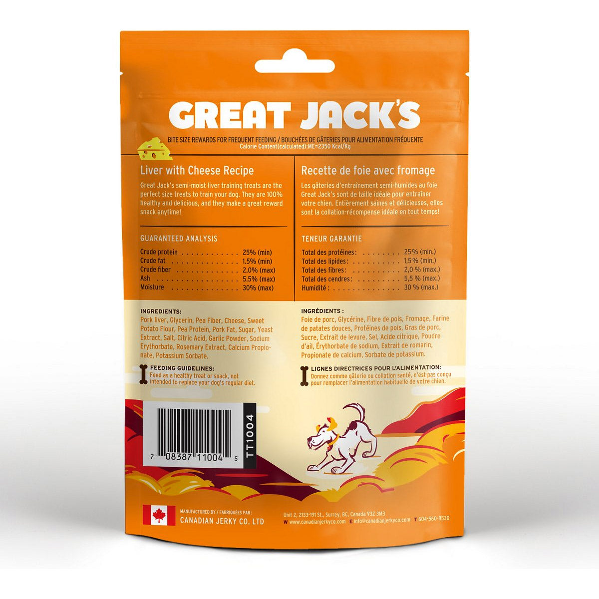 Great Jack's Liver with Cheese Recipe Grain-Free Dog Treats 7oz / 198gm