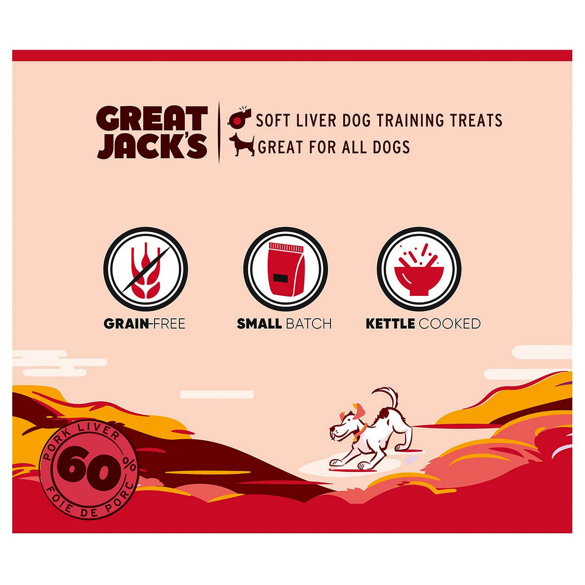 Great Jack's Liver with Cranberry Recipe Grain-Free Dog Treats 7oz / 198gm