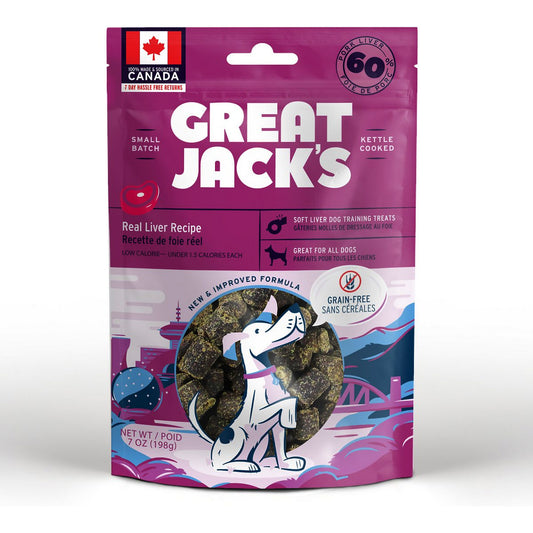 Great Jack's Real Liver Recipe Grain-Free Dog Treats 7oz / 198gm