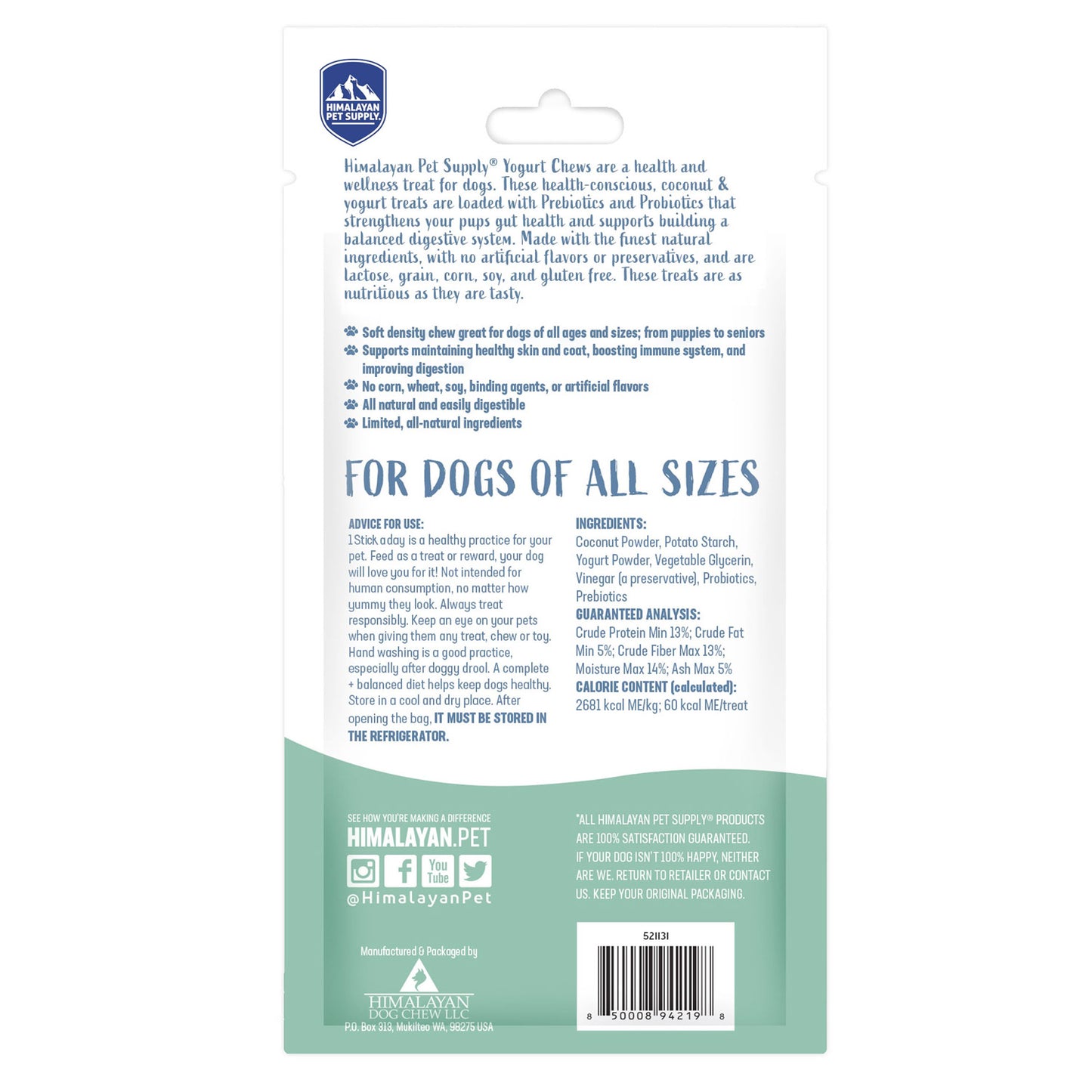 Himalayan Yogurt Sticks - Plain