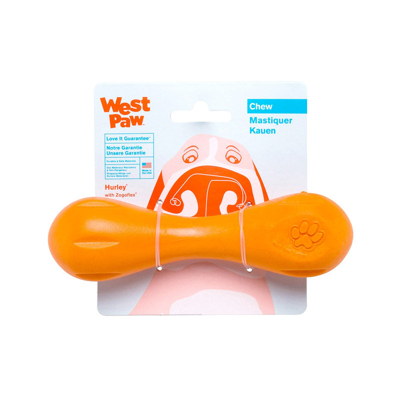 Westpaw Design Hurley Dog Bone - Tangerine, Small