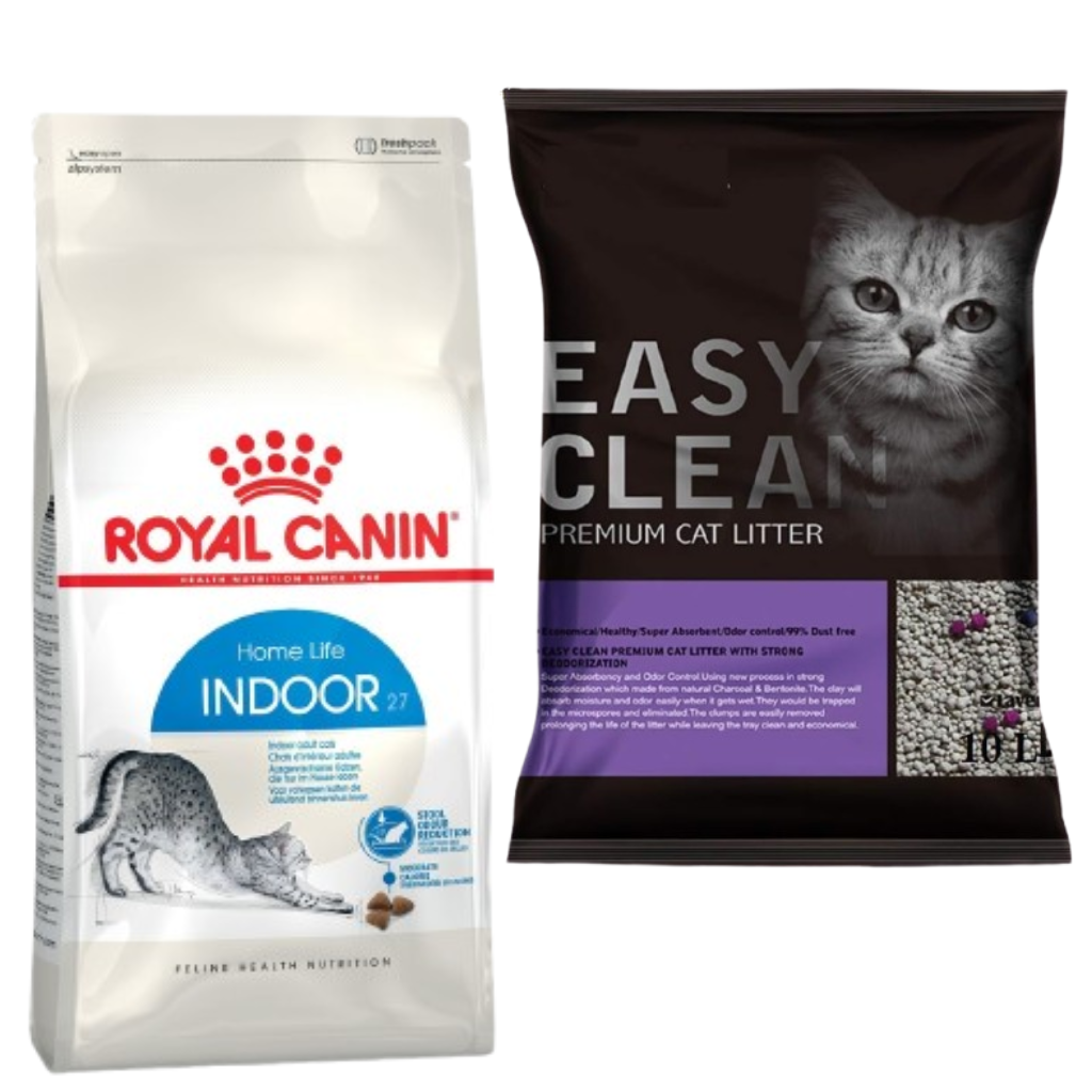 Royal Canin Indoor Dry Food 4kg + FREE Emily Pets Easy Clean Cat Litter 10L