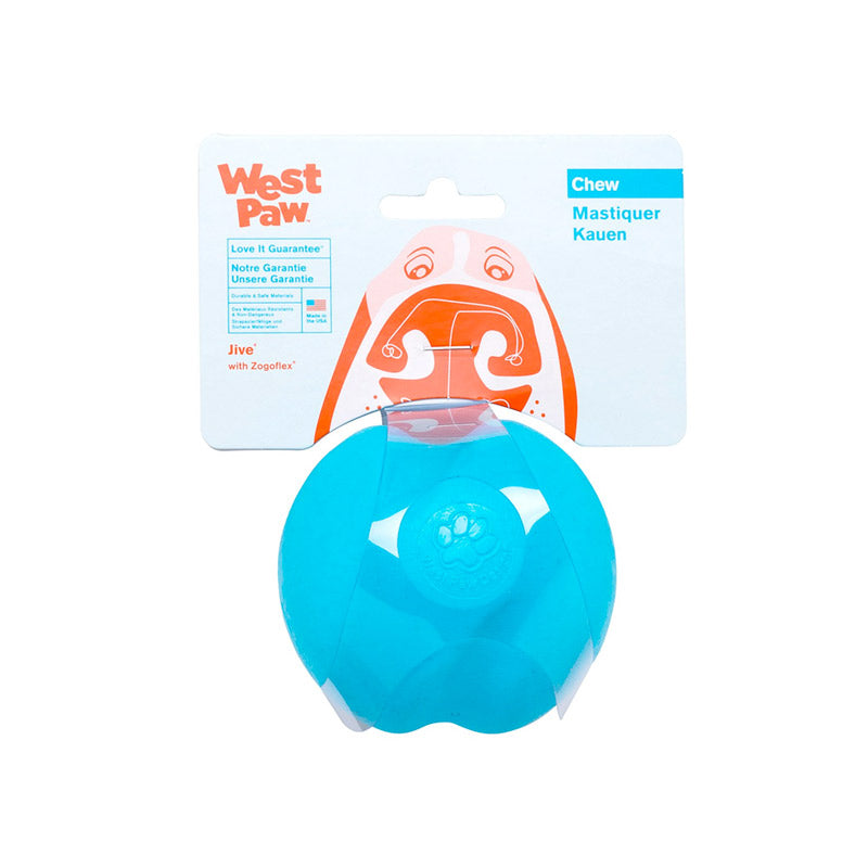 Westpaw Design Jive Dog Ball - Aqua, Small