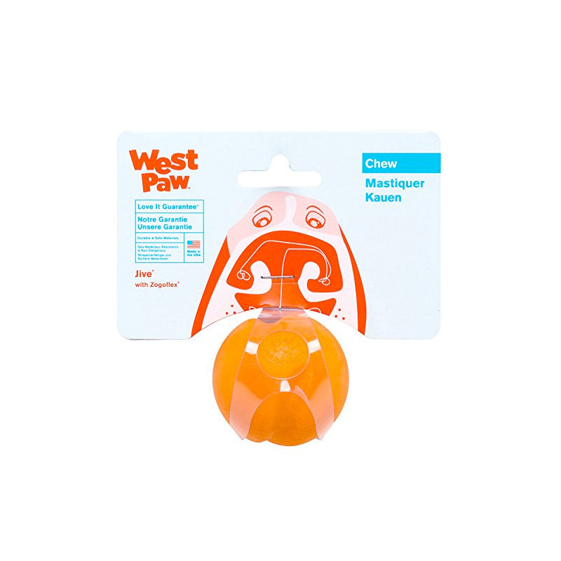 Westpaw Design Jive Dog Ball - Tangerine, X Small