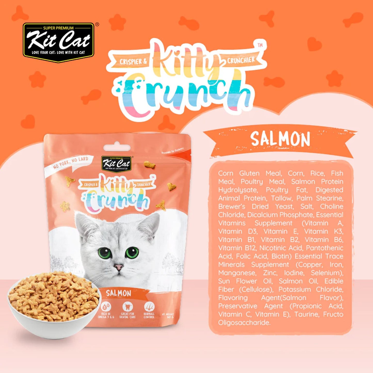 Kit Cat Kitty Crunch Salmon Flavor 60g