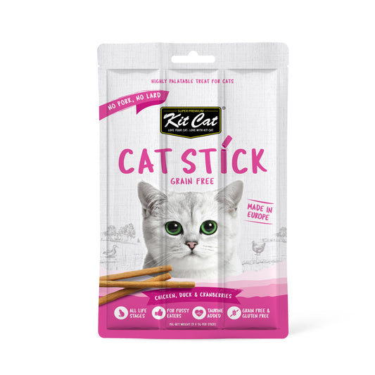 Kit Cat Grain Free Cat Stick Chicken Duck  &  Cranberries 15g