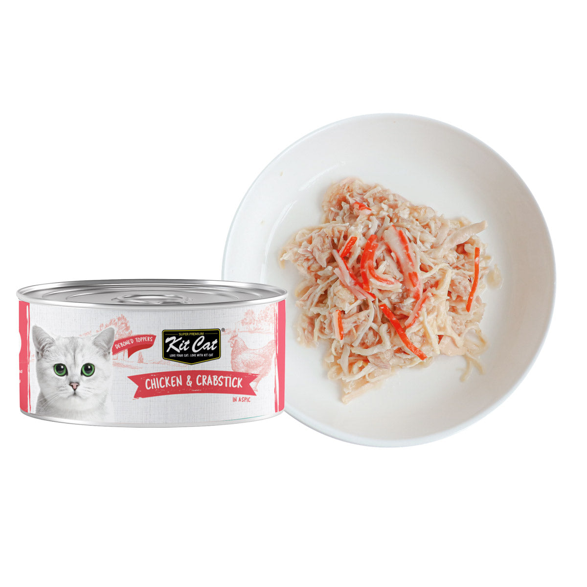 Kit Cat Chicken  &  Crabstick 80g (1 Box -24pcs)