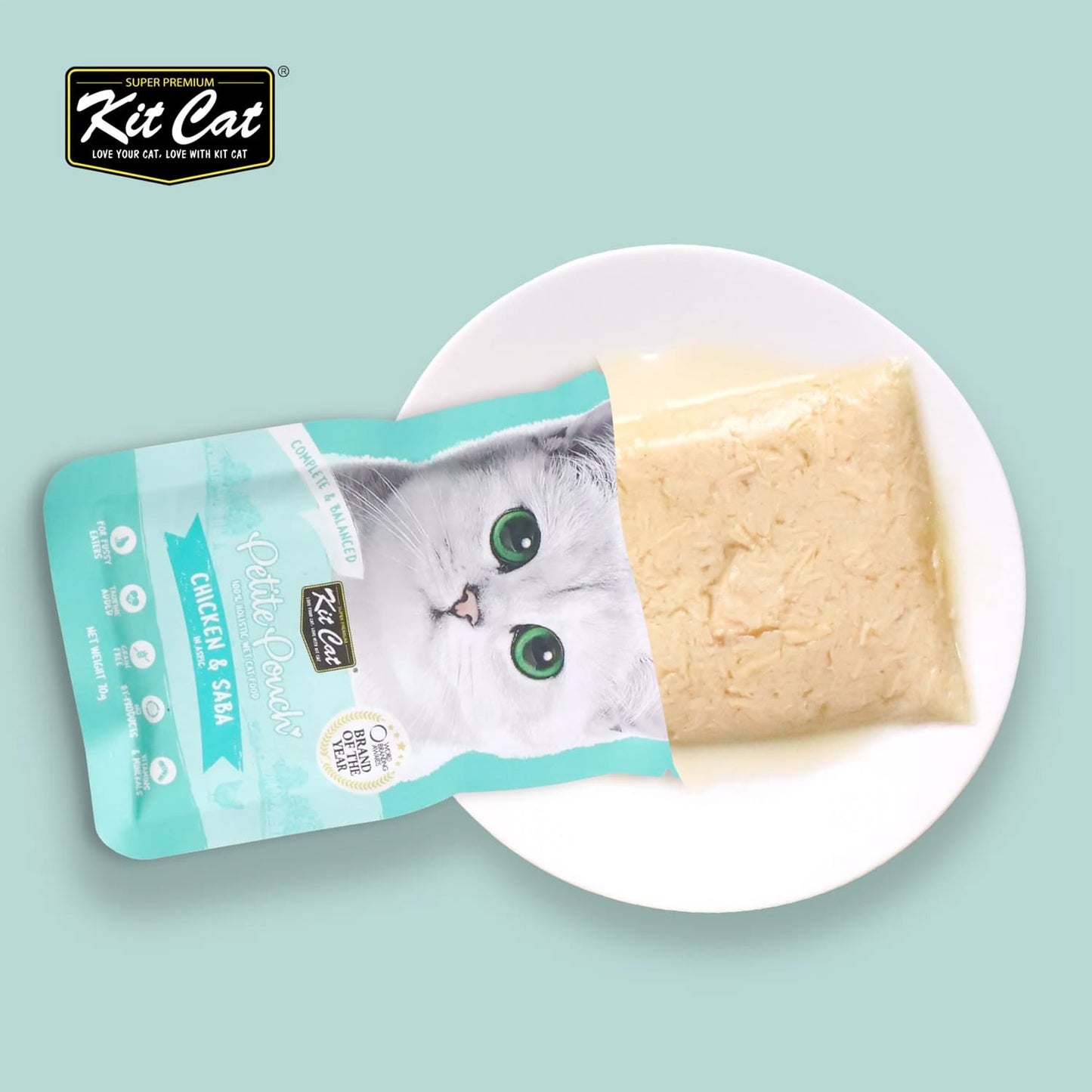 Kit Cat Petite Pouch 70g - Chicken & Saba (1 Box -24pcs)