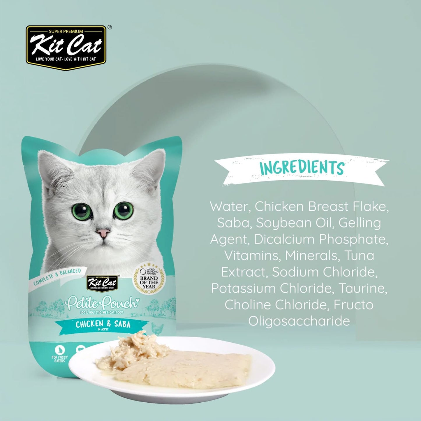 Kit Cat Petite Pouch 70g - Chicken & Saba (1 Box -24pcs)