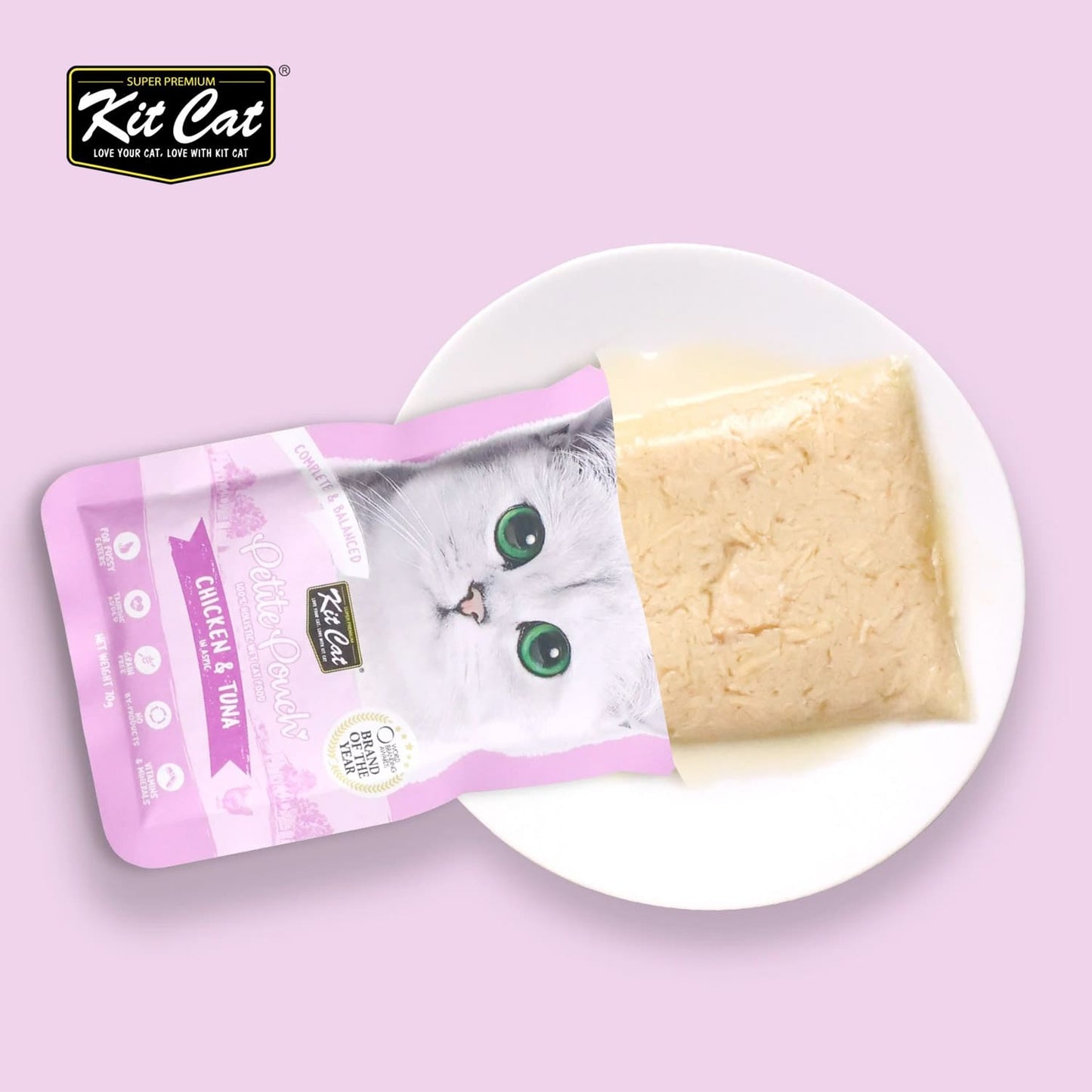 Kit Cat Petite Pouch 70g - Chicken & Tuna