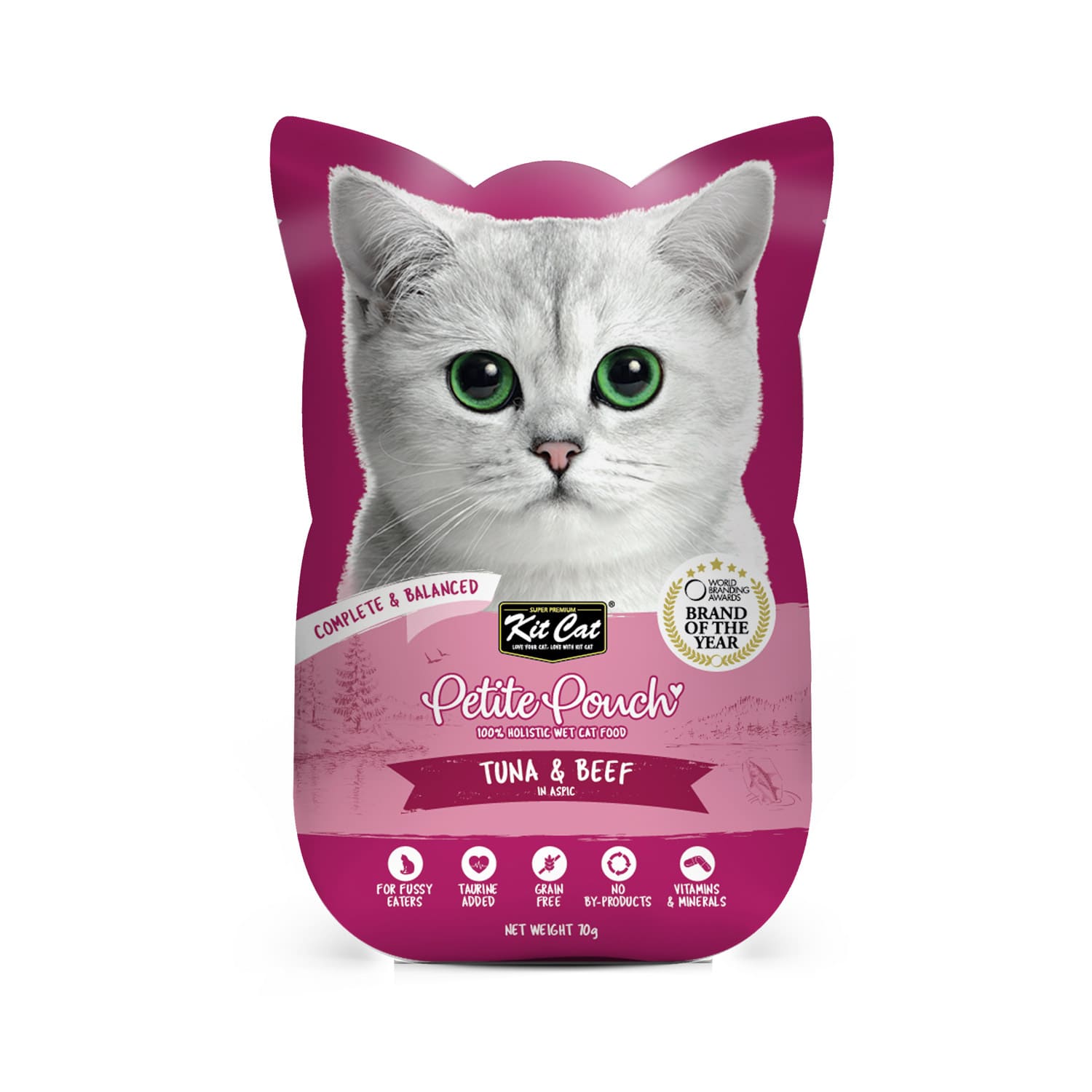 Kit Cat Petite Pouch 70g - Tuna & Beef