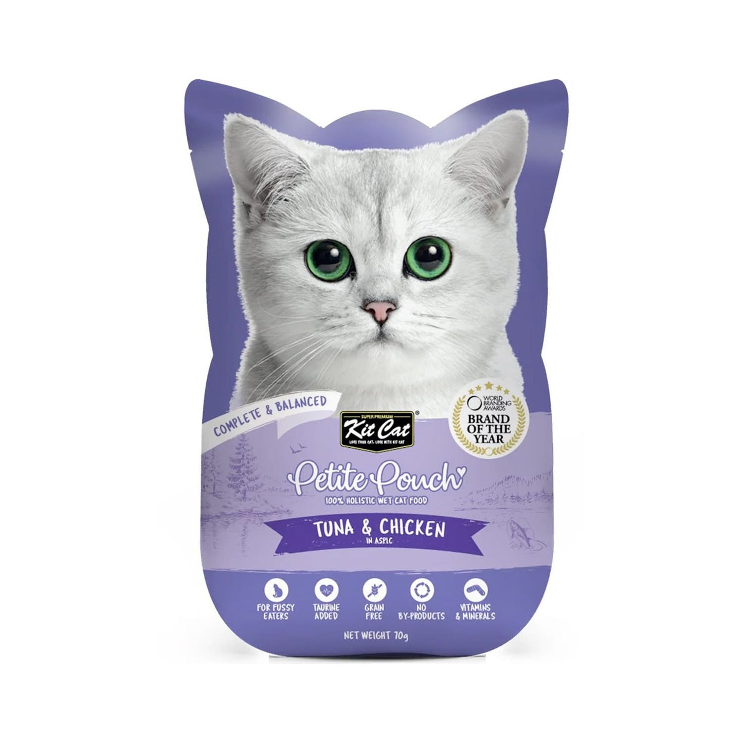 Kit Cat Petite Pouch 70g - Tuna & Chicken