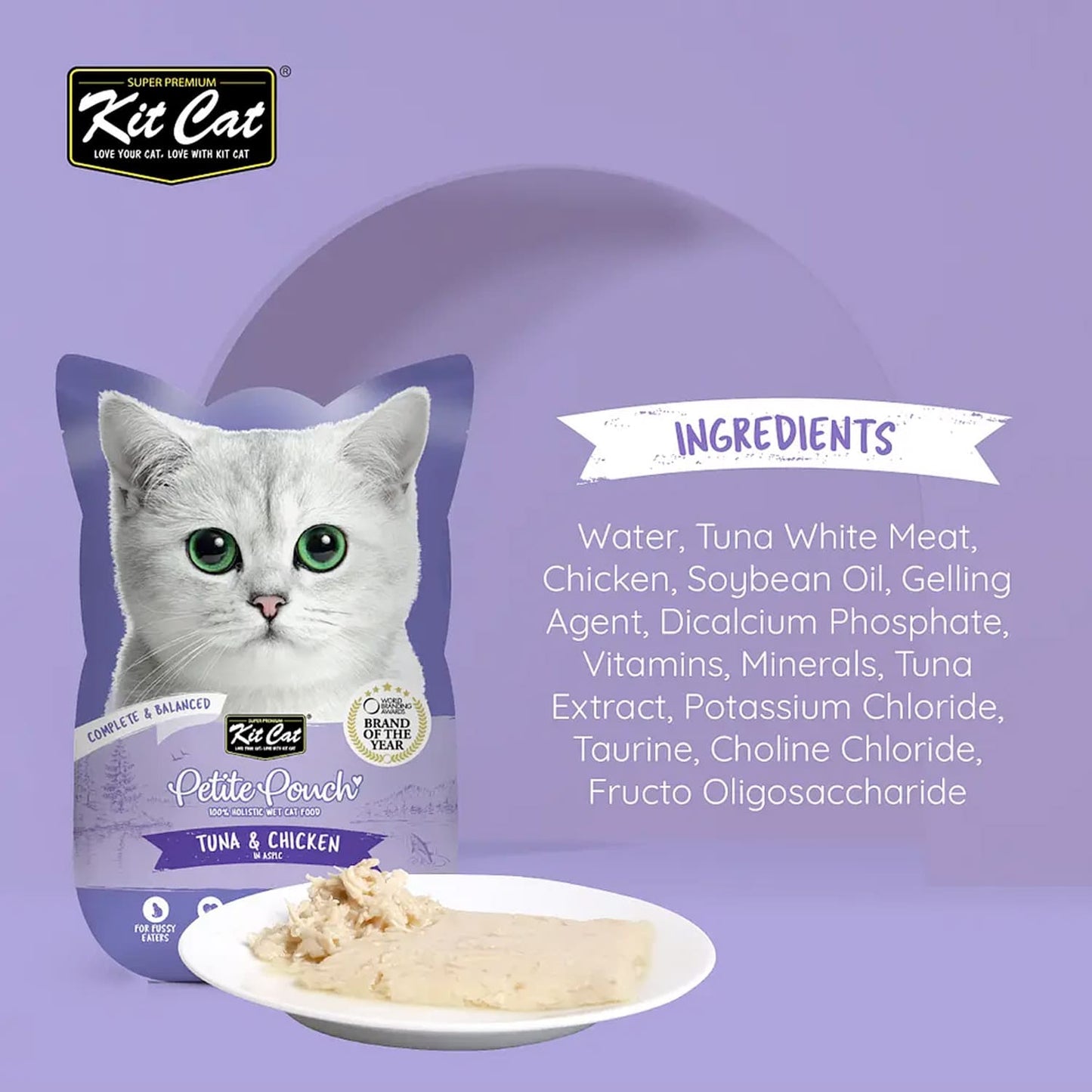 Kit Cat Petite Pouch 70g - Tuna & Chicken