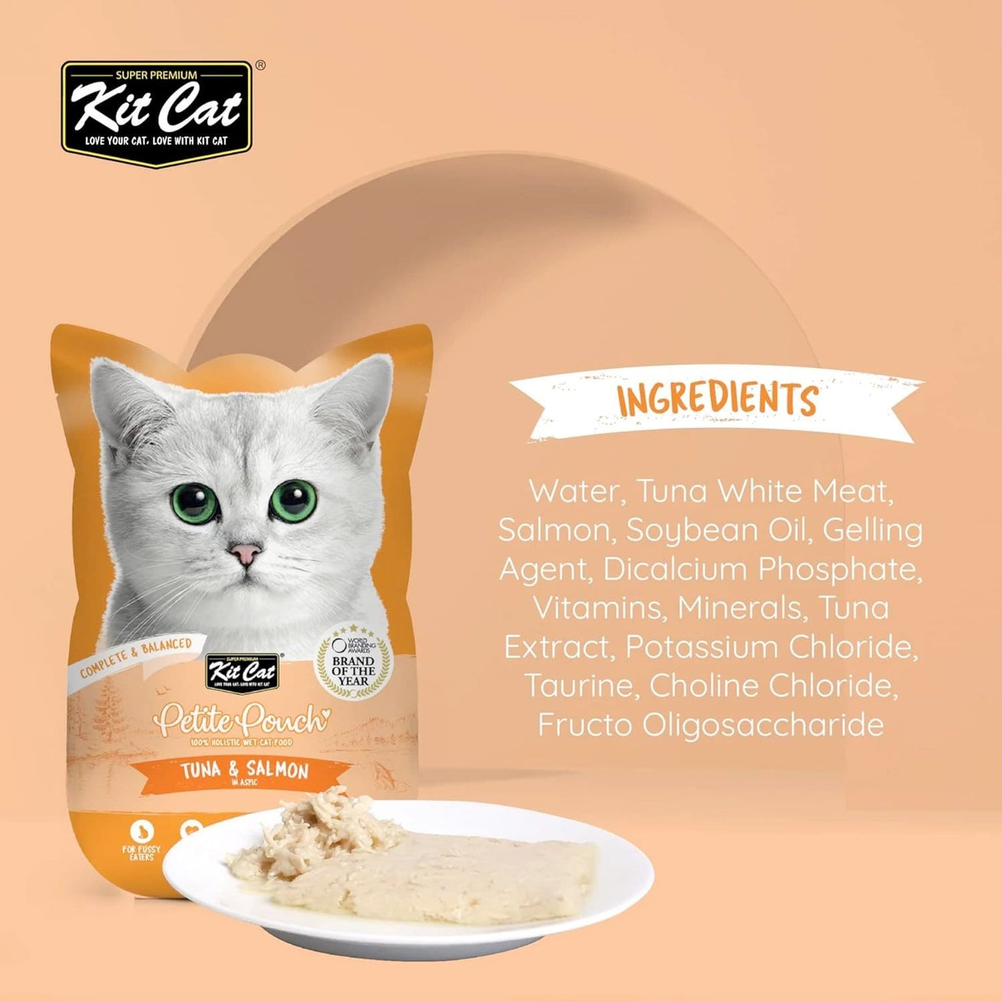 Kit Cat Petite Pouch 70g - Tuna & Salmon