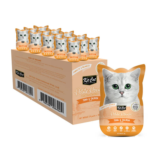 Kit Cat Petite Pouch 70g - Tuna  &  Salmon (1 Box -24pcs)