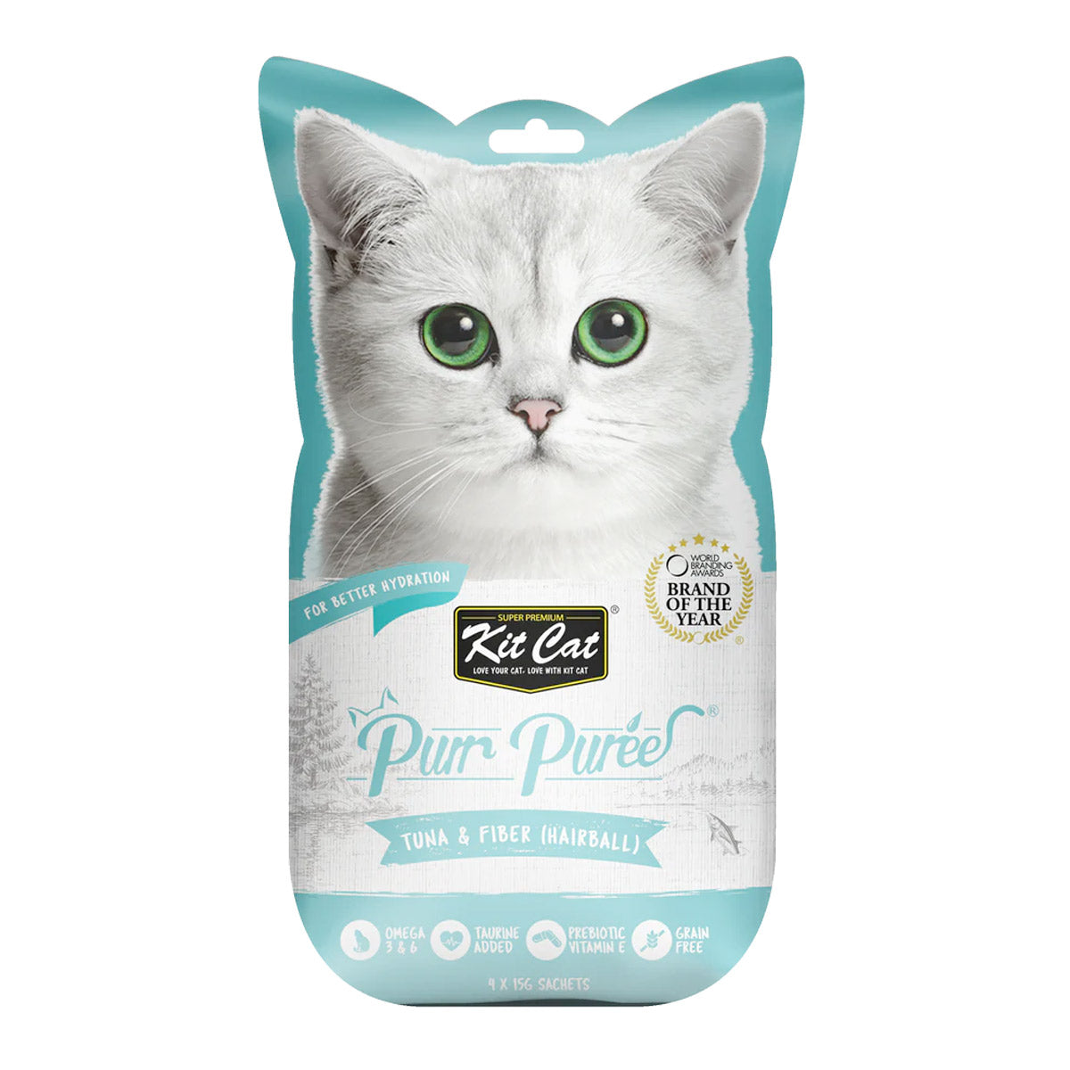 Kit Cat Purr Puree Tuna  &  Fiber (Hairball)