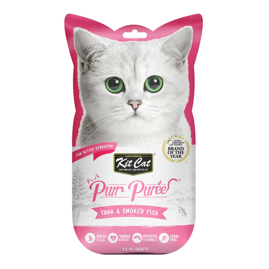 Kit Cat Purr Puree Tuna  &  Smoked Fish