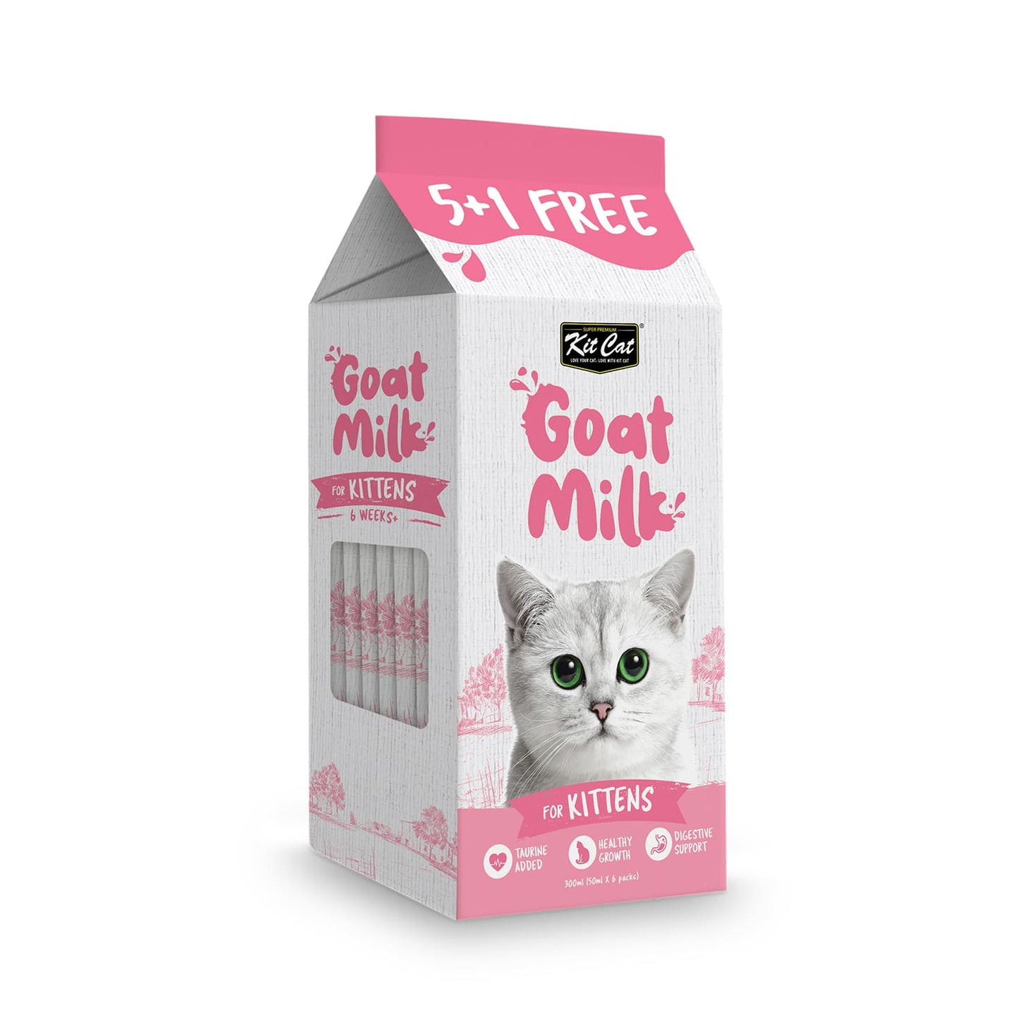Kit Cat Goat Milk For Kittens 300ml ( 6 X 50ml )