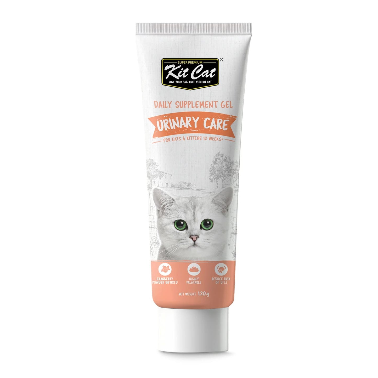 Kit Cat Daily Nutritional Supplement Gel For Cats & Kittens - Urinary Care (120g)