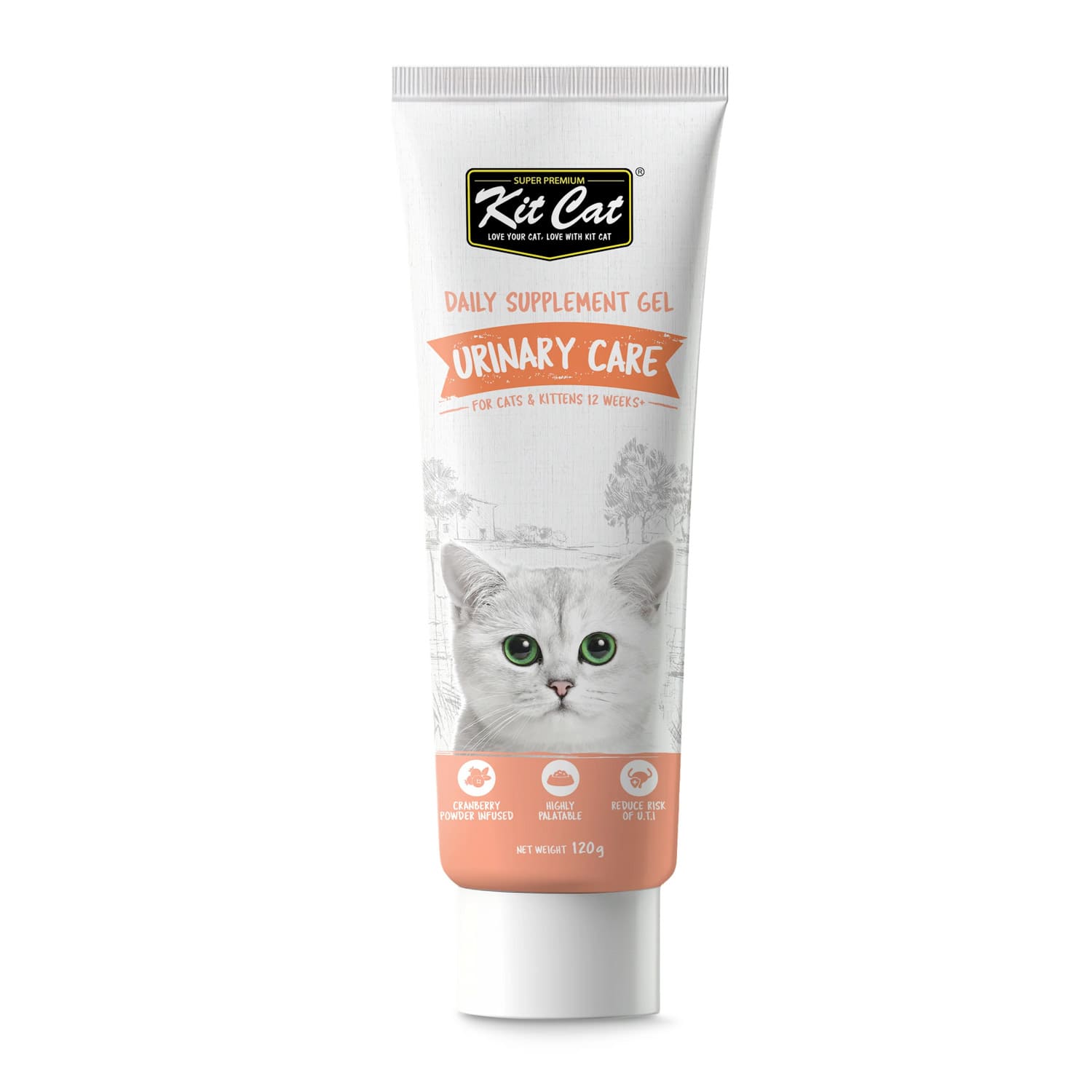 Kit Cat Daily Nutritional Supplement Gel For Cats & Kittens - Urinary Care (120g)