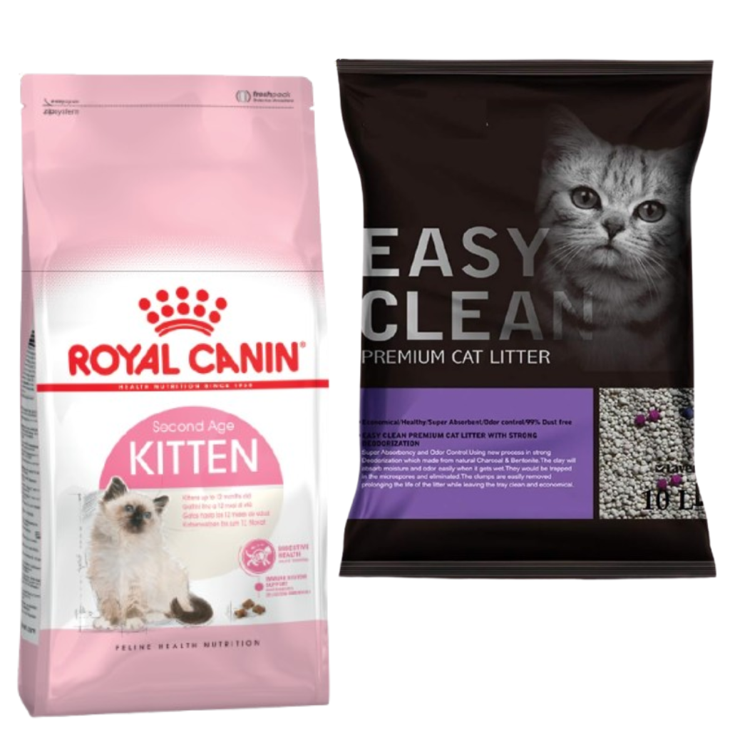 10L Premium Cat Litter Emily Pets free with Royal Canin Kitter dry food 4kg