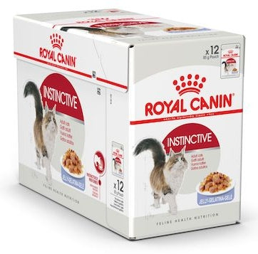 Royal Canin Feline Health Nutrition Instinctive Adult Cats Jelly (Wet Food Pouches) Pack of 12 x 85 g