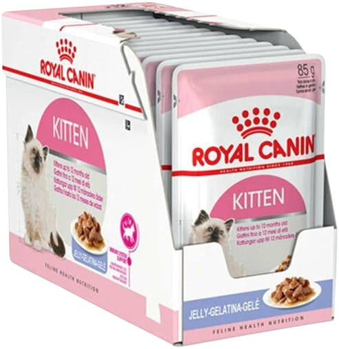 Royal Canin Feline Health Nutrition Kitten Jelly (Wet Food Pouches) 12 x 85 g