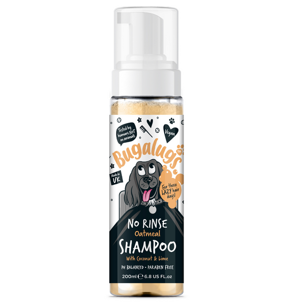 Bugalugs Oatmeal with Coconut & Lime Paw Cleaner No Rinse Foam Shampoo - 200ML