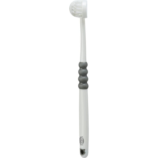 Trixie 3 Headed Toothbrush for Dogs & Cats - WHITE/18CM