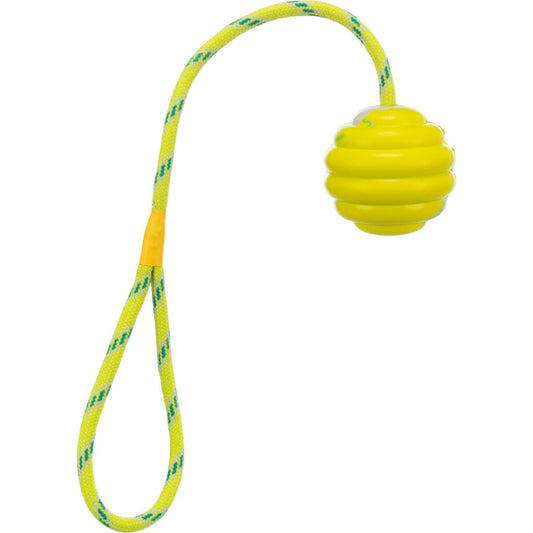 Trixie Wavy Ball on a Rope Dog Toy - LIME/6X30CM