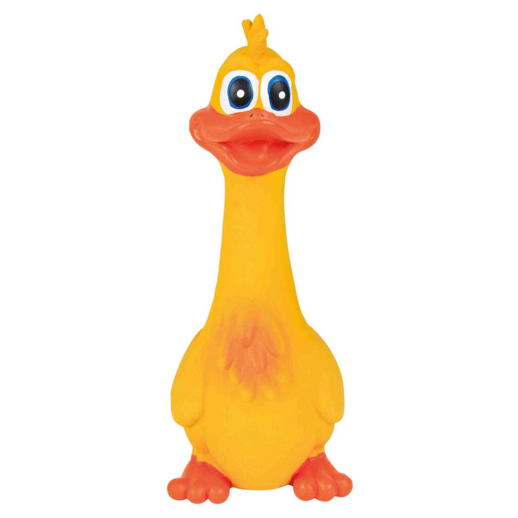 Trixie Latex Duck with Sound Dog Toy - YELLOW/18CM