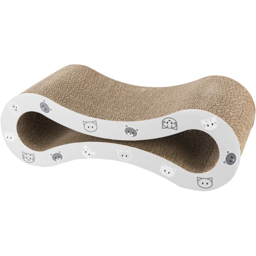 Trixie Mimi Scratching Wave Cardboard with Catnip - GREY/48X16X22CM